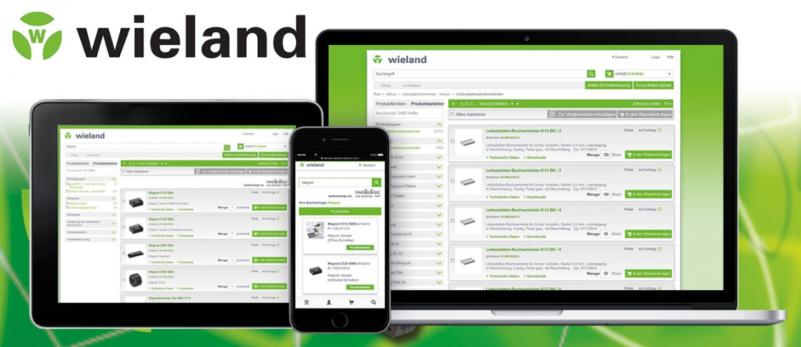 Wieland Electric optimisation of online shop